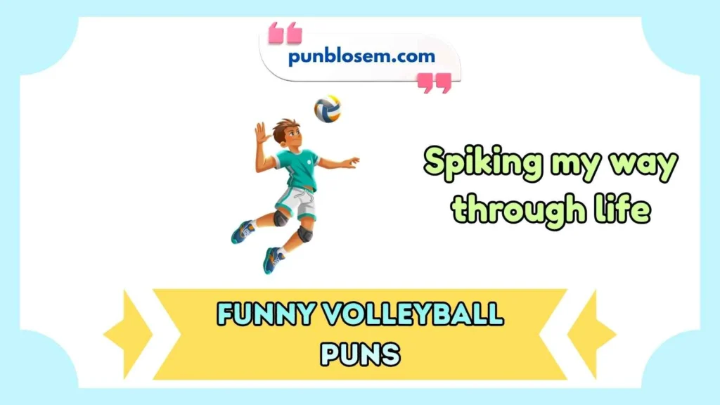 Funny volleyball puns captions