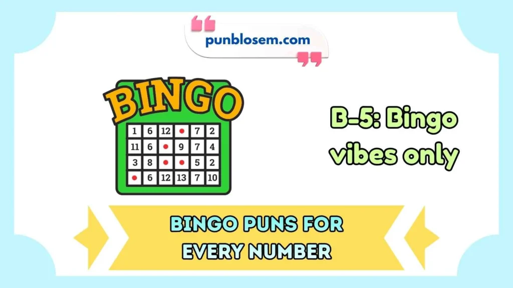 bingo puns for every number